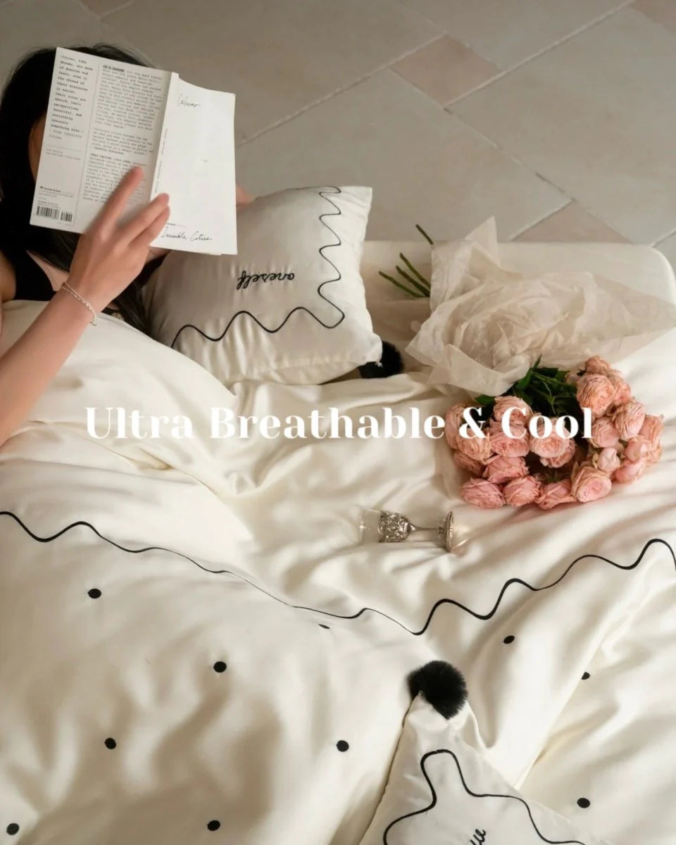Luxurious Retro Silky Tencel Lyocell Queen Duvet Cover Set for Ultimate Comfort
