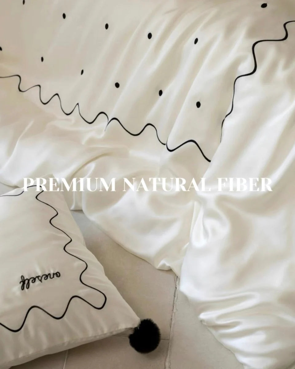 Luxurious Retro Silky Tencel Lyocell Queen Duvet Cover Set for Ultimate Comfort